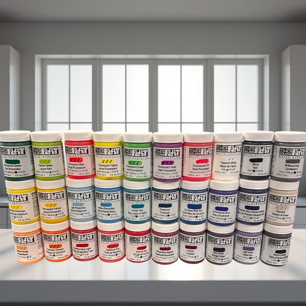 Set of 30 Golden Acrylic SoFlat Acrylic Paints